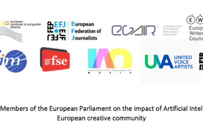 Joint letter to Members of the European Parliament on the impact of AI on the European creative community